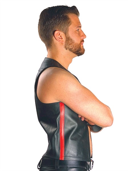 Mister B Muscle Vest Zwart-Rood