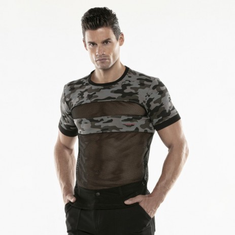 Code 22 Cargo T-Shirt - Camo Grey voorkant