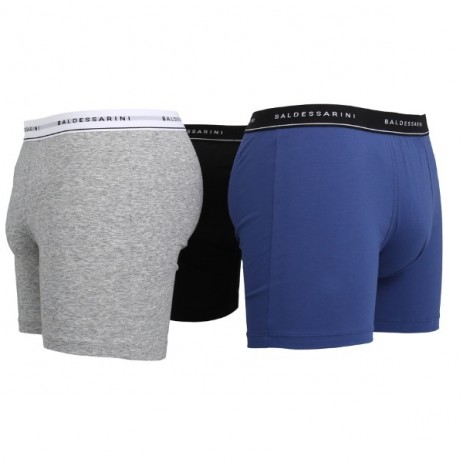 Baldessarini Boxershort 3 Stuks - Zwart Grijs Blauw