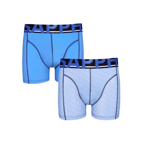 Sapph 2-Pack Boxershorts Microvezel - Blue / Blue Melange
