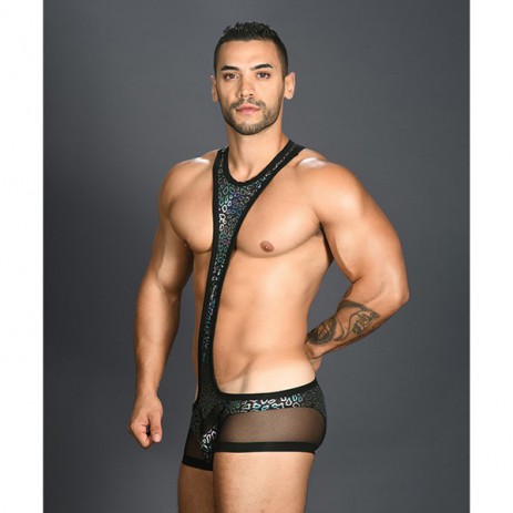 Andrew Christian - Disco Animal Mesh Ringer Singlet 