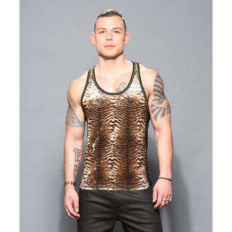 Andrew Christian Plush Tiger Net Tank voor