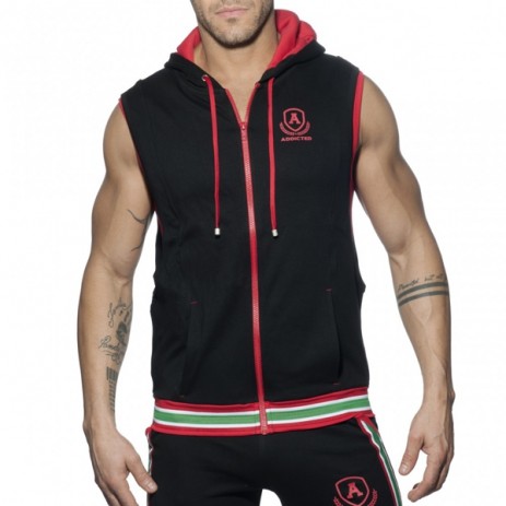 Addicted AD334 Zip Cotton Hoody Black