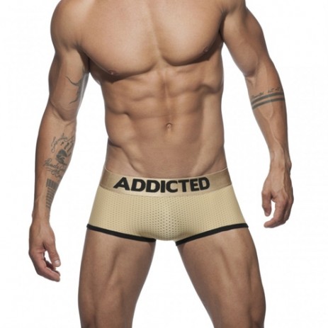 Addicted Gold & Silver Mesh Brief Gold