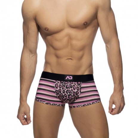 Addicted Leo Stripe Trunk - Roze voorkant