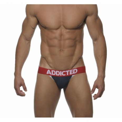 Addicted AD040 Mesh Jockstrap Navy Voorkant