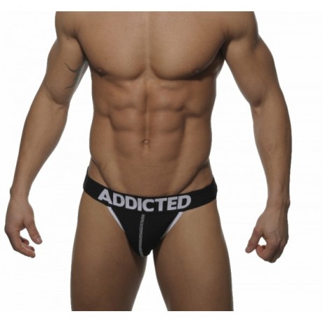 Addicted AD06 Push Up Jockstrap Zwart Voorkant