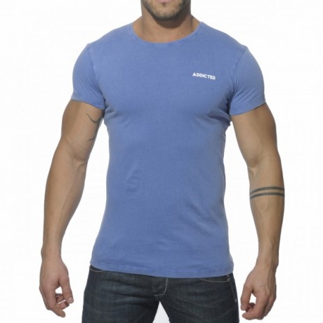 Addicted AD215 Vintage T-Shirt Blauw Voorkant