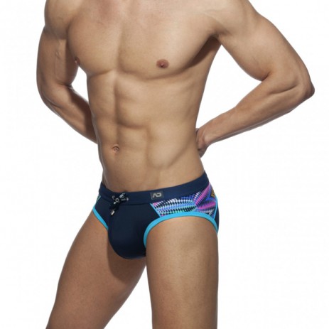 Addicted Graphic Combi Swim Brief - Blauw