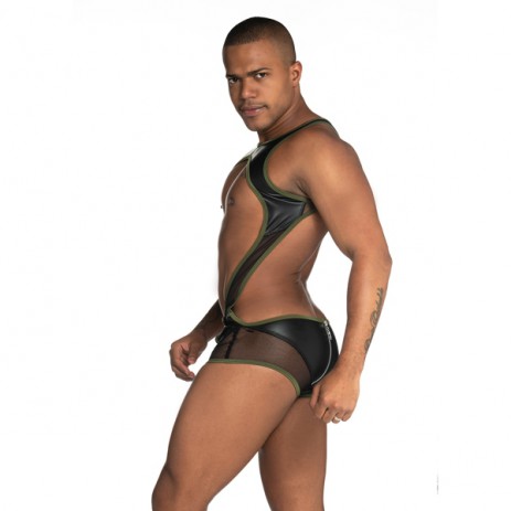 GIGO Singlet Zipper - Fetiche Green