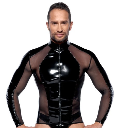 Black Level Overhemdshirt Lakleer - Zwart