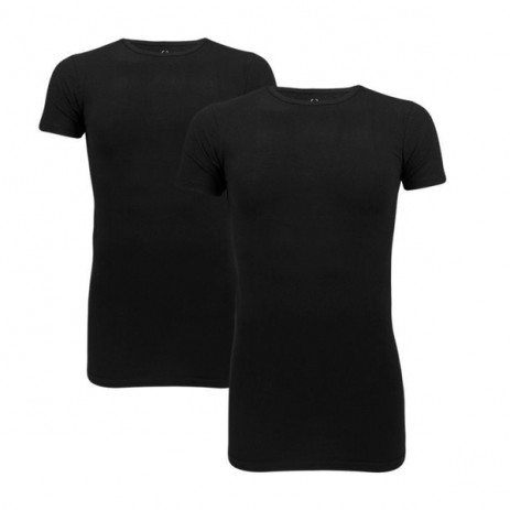 Cavello 2-Pack Stretch T-Shirts O-Neck - Zwart