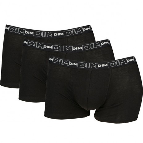 DIM Coton Stretch Boxershort 3 Pack Zwart