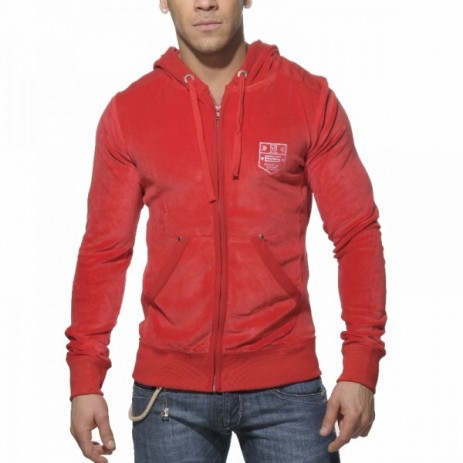 ES Velvet Hoody Full Zip Rood