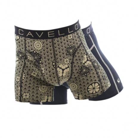 Cavello 2 Pack Boxershorts - Bloemen Print / Zwart