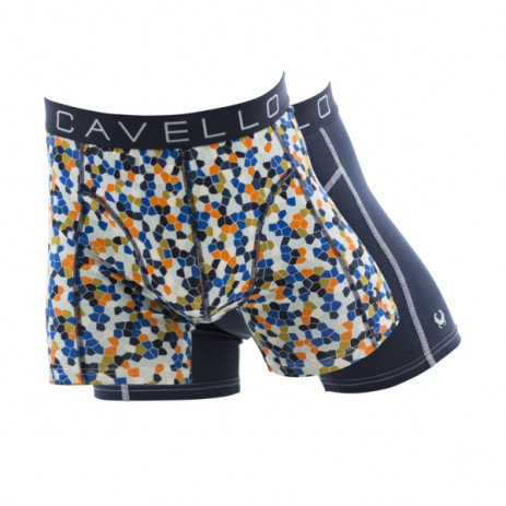 Cavello 2 Pack Boxershorts - Mozaïek / Blauw