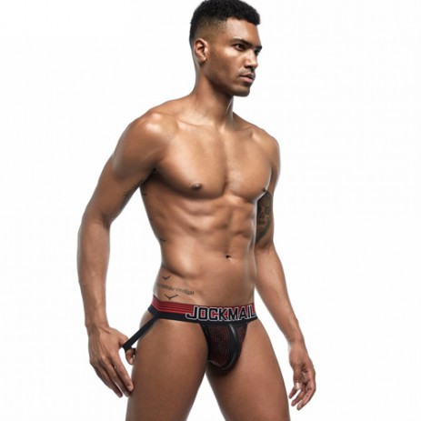 Jockmail JM222 Rhinestone Jockstrap - Rood