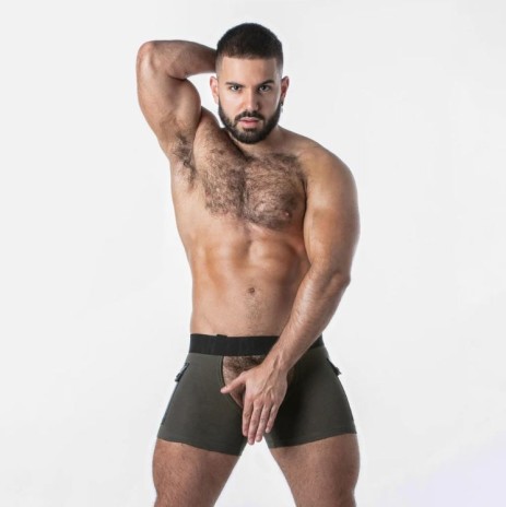 Locker Gear Punch Hole Short Chaps - Groen