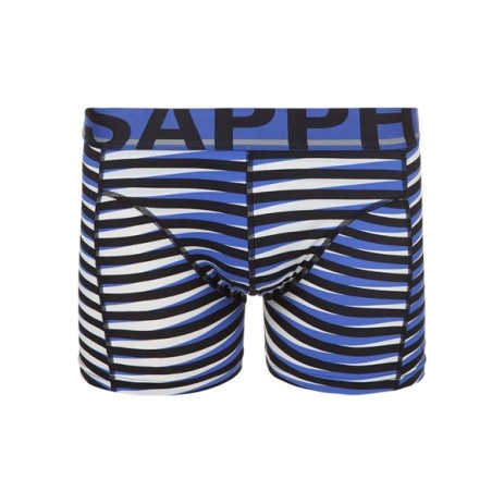 Sapph Max Microvezel Boxershort Stripe Print Cobalt Blue