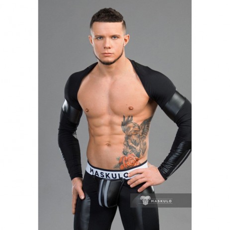 Maskulo Youngero Men's Fetish Top - Zwart