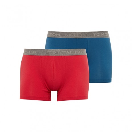 Tom Tailor 2 Pack Cotton Boxershorts Rood en Blauw