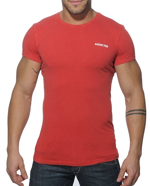 Addicted AD215 Vintage T-Shirt Rood - Online Kopen