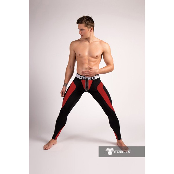 Maskulo Youngero Men s Fetish Leggings Rood