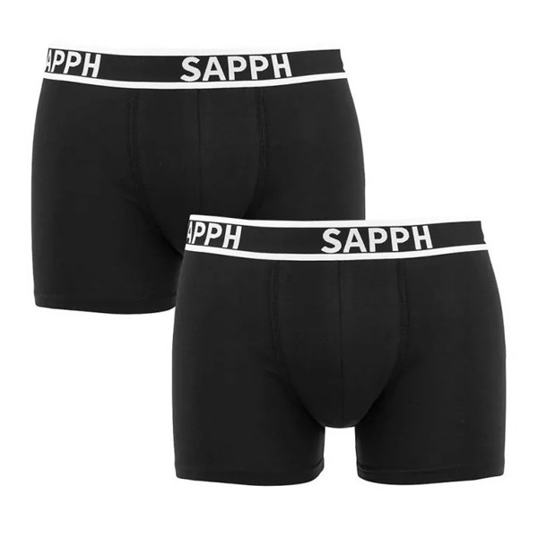 Sapph Cotton Short 2 Pack Zwart