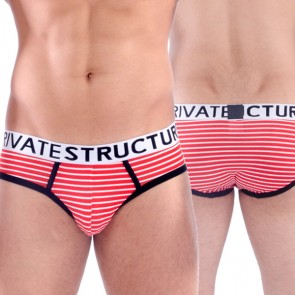 Private Structure Mini Slip Stripes Red