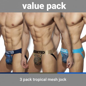 Addicted 3 Pack Tropical Mesh Jock 3 kleuren