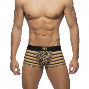 Addicted Leo Stripe Trunk - Mosterd voorkant