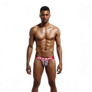 Jockmail JM208 Jockstrap Gestreept - Rood