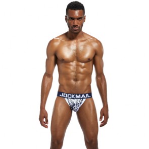 Jockmail JM216 Floral Jockstrap - Marine Blauw