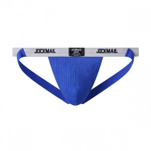 Jockmail JM229 Gray Narrow Strap Jock - Zwart