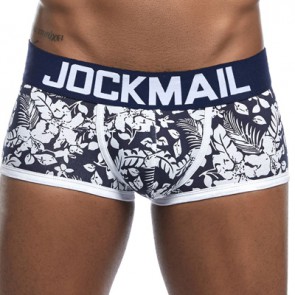 Jockmail JM447 Floral Boxer - Marine Blauw