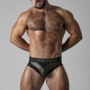 Locker Gear Brief met Rits Massive Rude - Khaki 