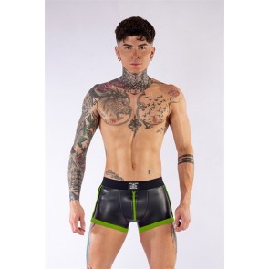 Mister B Neopreen Pouch Shorts - Zwart/Neon Groen