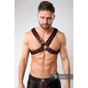 Maskulo Armored Color-Under Chest Harness - Rood