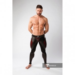 Maskulo Armored Color-Under Fetish Leggings - Red