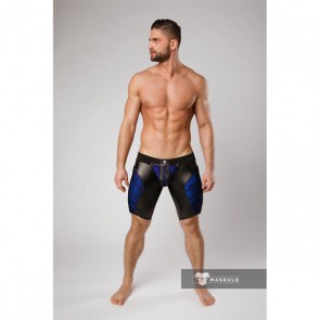 Maskulo Armored Color-Under Fetish Shorts - Blue
