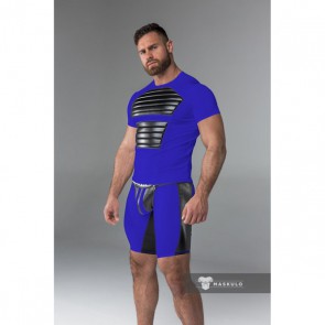 Maskulo Armored Men's Fetish Shorts - Royal Blue
