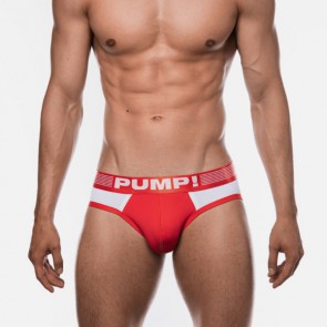 Pump Ribbed Brief - Red voorkant