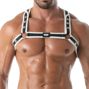 TOF Paris Neopreen Bulldog Harnas - Wit
