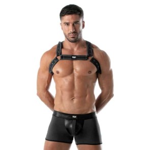 TOF Paris Neopreen Bulldog Harnas - Zwart