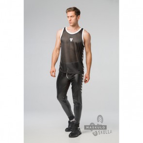 Maskulo Skulla Fetish Tank Top - Wit