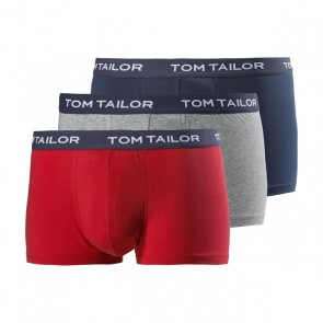 Tom Tailor Boxershort 3 Pack Black-Red-Grey