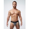 Mister B Neoprene Jockstrap Zwart Wit