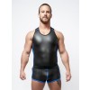 Mister B Neoprene Tank Top Zwart Blauw