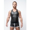 Mister B Neoprene Tank Top Zwart Wit