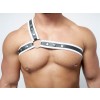 Mister B Neoprene Triangle Harness Zwart Wit